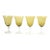 Set of 4 Amber Contemporary Water or All Purpose Glasses For Sale