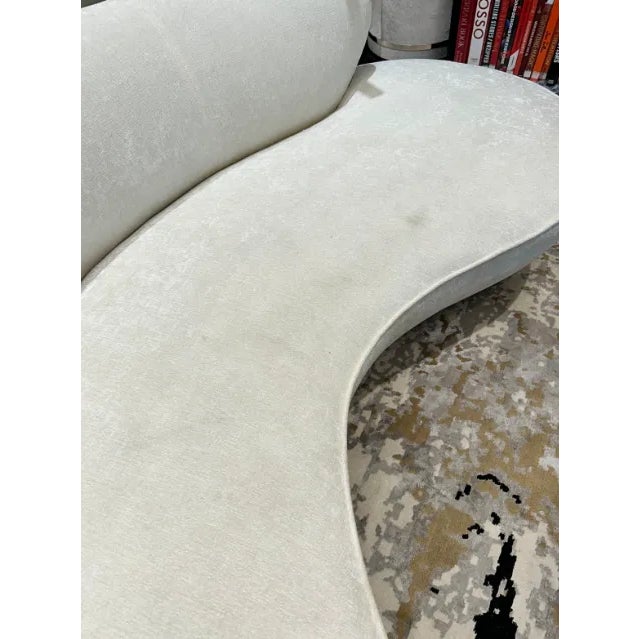 White Tomlinson Modern Kidney Sofa For Sale - Image 8 of 8