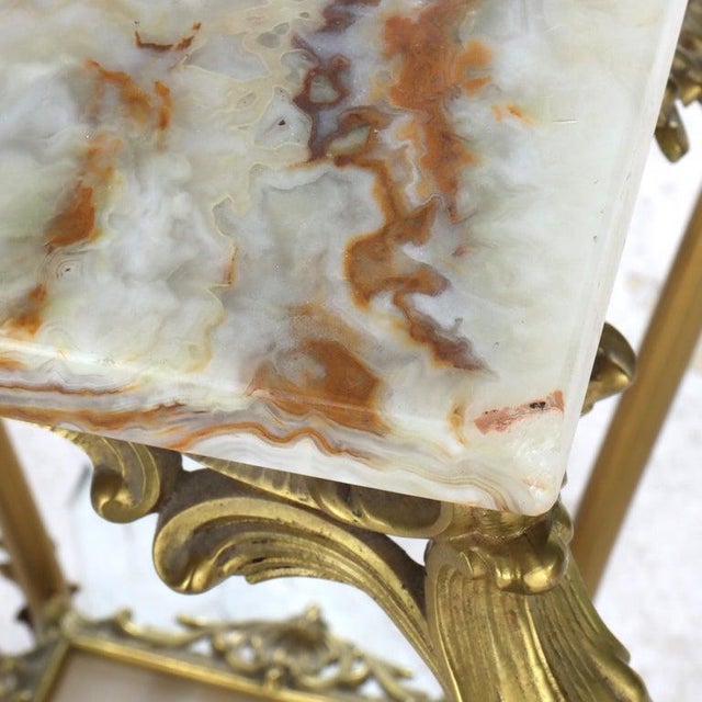 Rococo Gilt Bronze & Onyx Plant Stand C1910 For Sale - Image 6 of 11