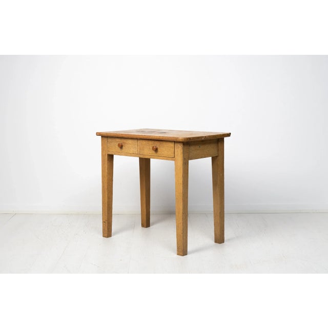 19th Century Simple Swedish Faux Paint Side Table For Sale - Image 3 of 10