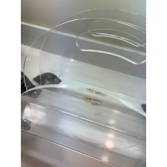Arthur Court Vintage Arthur Court Turtle Lucite Magazine Rack With Aluminum Base For Sale - Image 4 of 11