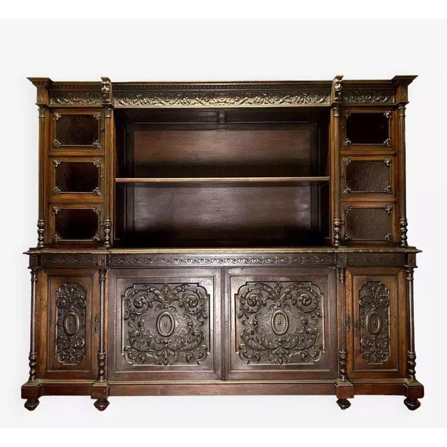 Renaissance Style Buffet in Carved Walnut For Sale - Image 6 of 8