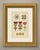 An original antique wood engraving, colored by hand with watercolor, showing eight insignia of austria. At the upper left...