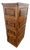 Vintage Dark Tiger Oak File Cabinet Four Locking Drawers, Paneled Sides Legal For Sale
