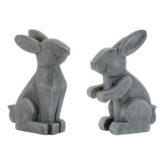 Modern Sitting Bunny Figurine (Set of 6) For Sale