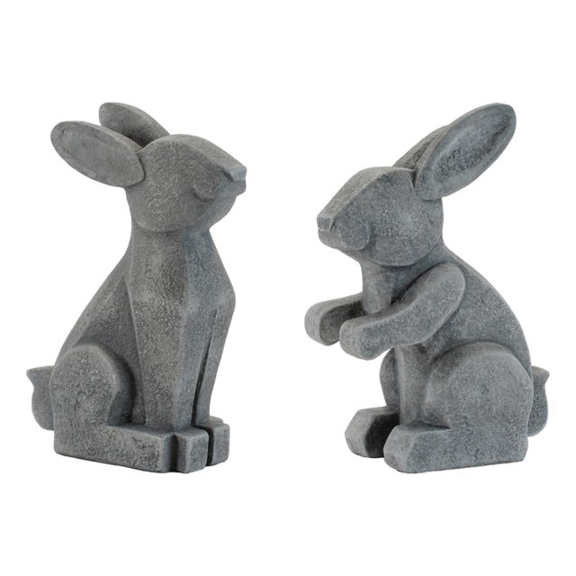Modern Sitting Bunny Figurine (Set of 6) For Sale