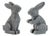 Modern Sitting Bunny Figurine (Set of 6) For Sale