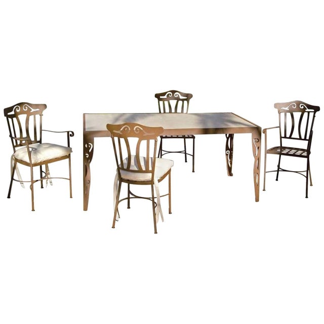 Set of garden furniture with two chairs, two armchairs and one top Mosaic Beautiful handmade set of patio or garden...