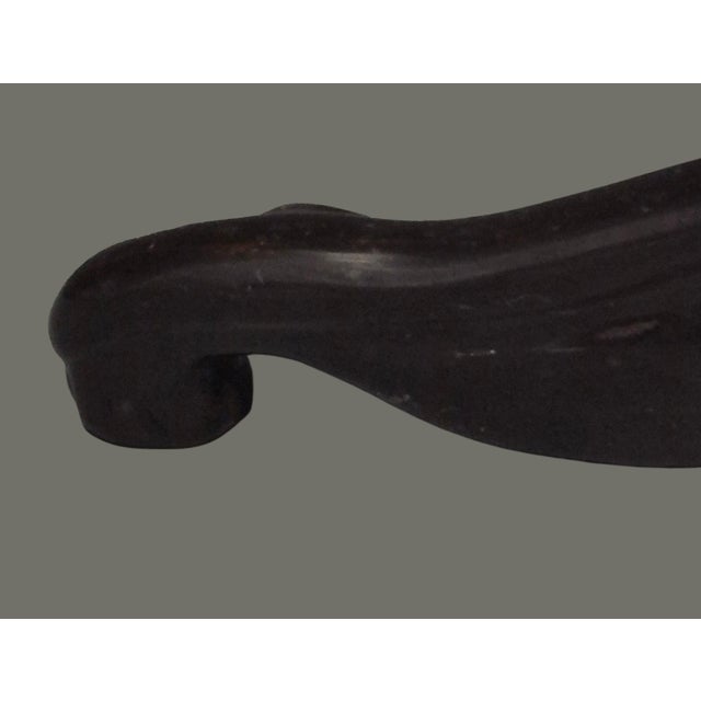 Vintage 50s Glazed Terra-Cotta Pottery Black Panther Small Succulent Planter For Sale - Image 6 of 14