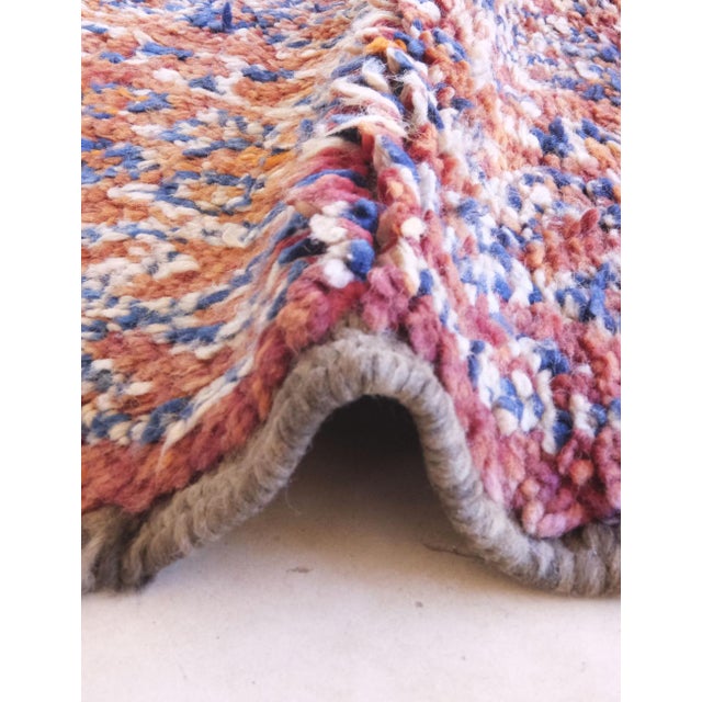 Mid-Century Modern 1980s Collectible Moroccan Wool Rug - 12.4 X 6.5 Ft For Sale - Image 3 of 8