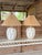 Vintage Hollywood Regency Boho Faux Bamboo “Icing” Ceramic Table Lamps With Raffia Shades - A Pair For Sale - Image 11 of 12
