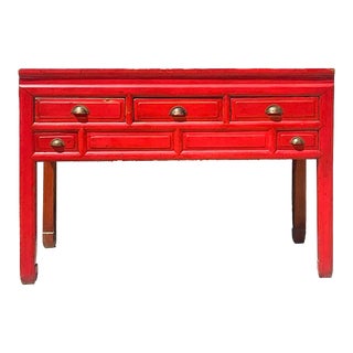 Vintage Asian Reclaimed Wood Lowboy For Sale