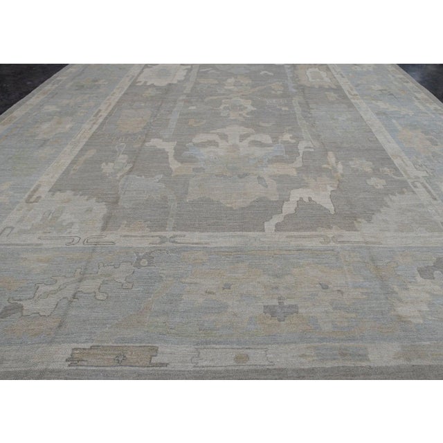 Turkish Oushak Rug 14'1" x 20'5" For Sale - Image 4 of 6