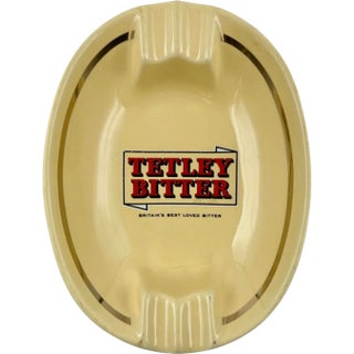 Vintage Tetley Bitter Ceramic Ashtray Catchall Dish For Sale