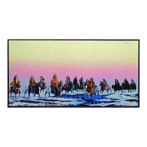Earl Biss "Turn of the Century Indians With New Hats and Old Hats St. II Signed