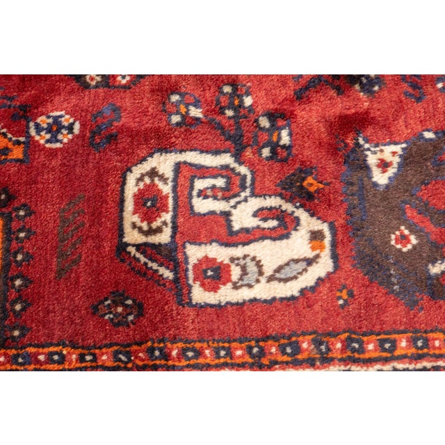Semi-Antique Hand-Knotted Persian Qashqai Rug 5'4" X 8'9" For Sale - Image 15 of 18
