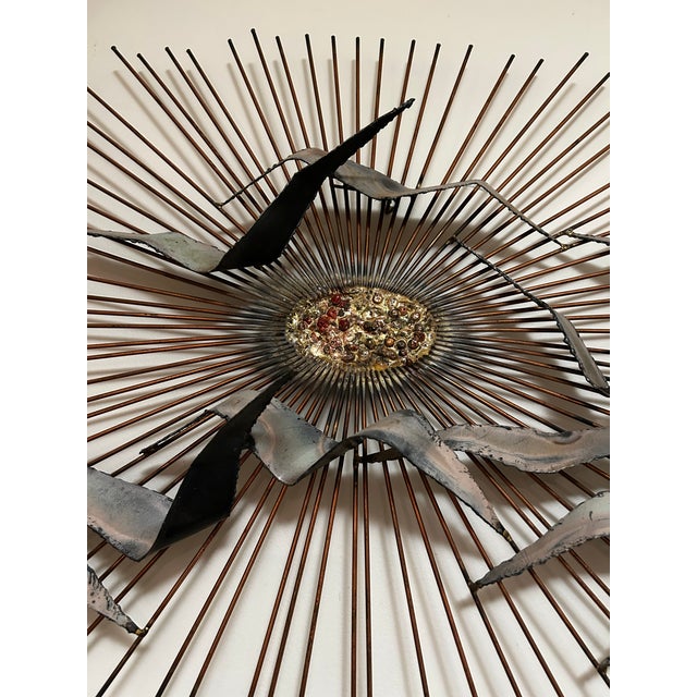 1960s Mid Century Brutalist Curtis Jere Metal Flight of Birds Wall Art For Sale - Image 5 of 8