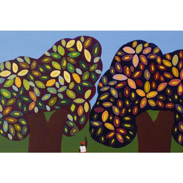 Landscape with Workers, 20th-century, Oil on Board, Framed For Sale - Image 4 of 10