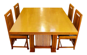 Table 615 Husser by Frank Lloyd Wright for Cassina, Italy, 1992