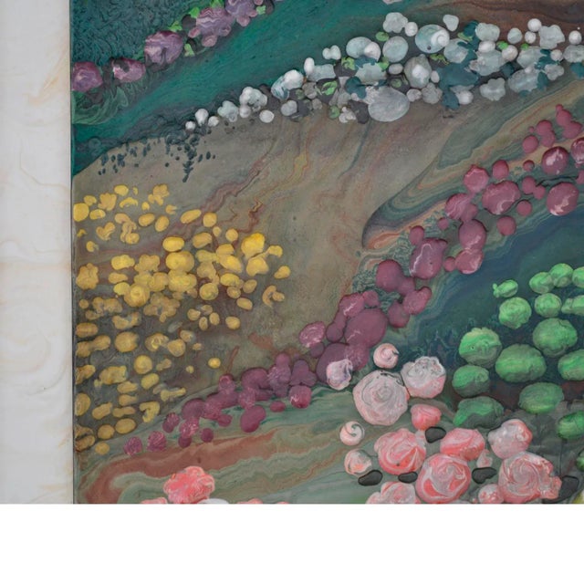 Contemporary Italian Decorative Moonstone Wall Painting Panel from Cupioli Luxury Living For Sale - Image 3 of 5