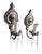 1910s Brass With Original Silverplate Sconces With Crystal Drops For Sale - Image 4 of 8