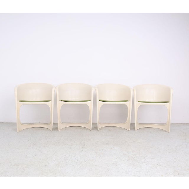 A stylish set of Cado 291 design chairs, designed by Steen Østergaard in 1969 for Cado. These distinctive chairs are a...