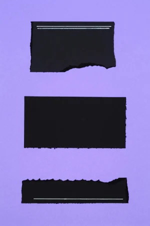 "Edging" #1 Contemporary Minimalist Drawing on Torn Paper Collage by Stephen Neil Gill