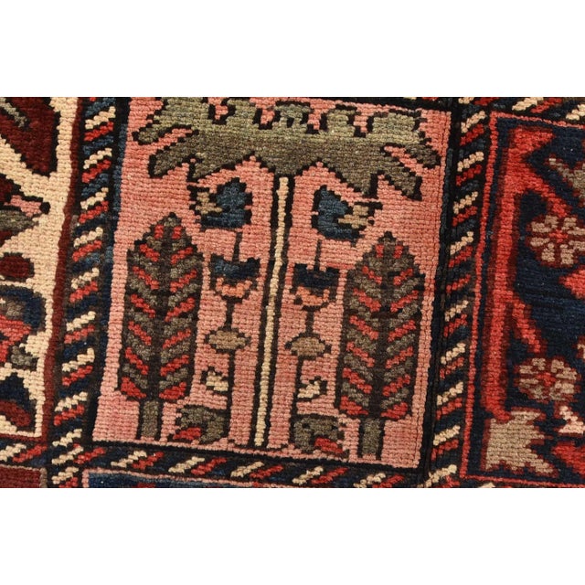 Blue Bakhtiari Rug 5'3'' X 9'11'' Multicolor Wool Semi-Antique Hand-Knotted Carpet For Sale - Image 8 of 15