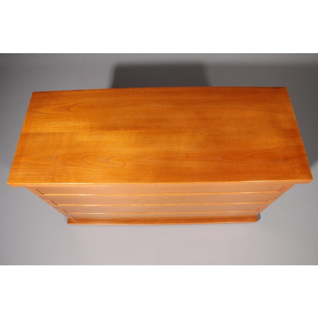 Italian Architectural Chest of Drawers in Ash, 1970s For Sale - Image 3 of 14