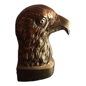 Solid Brass Bald Eagle Head Bookend