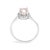 Early 21st Century 10K White Gold Pearl and 1/10 Cttw Diamond Halo Ring For Sale - Image 5 of 7