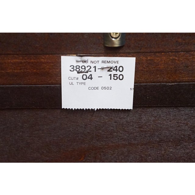 Thomasville Furniture Kent Park Collection Banded Flame Mahogany 68" Buffet Sideboard W. Brass Rail 38921-240 For Sale - Image 15 of 15