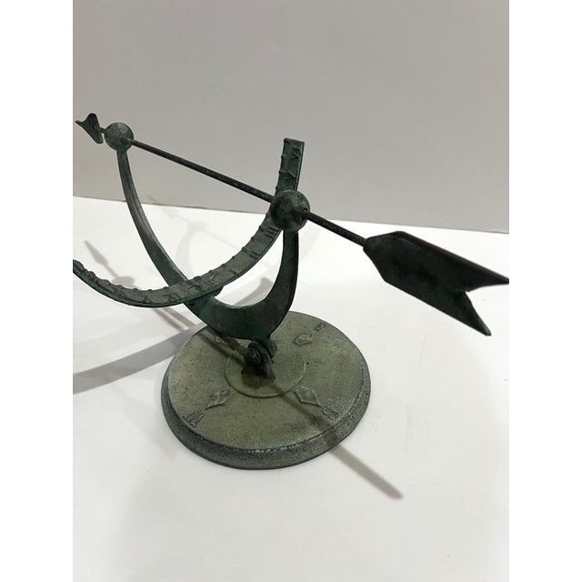 French Antique 20th-Century Equatorial Sundial Patinated For Sale - Image 3 of 6