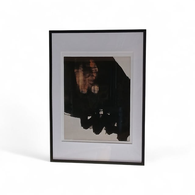 Pierre Soulages, Abstract Composition, Outrenoir, 2020, Print, in Flawless conditions. Designed 1950 to 1959 This piece...