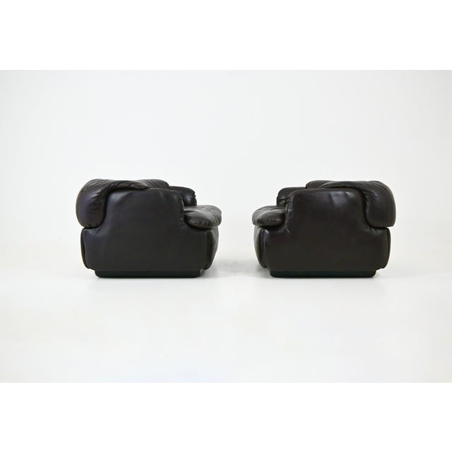 Saporiti Italia Vintage Confidential Lounge Chairs by Alberto Rosselli for Saporiti, 1970s, Set of 2 For Sale - Image 4 of 10