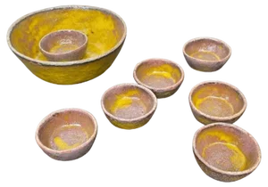 Mid-Century Pottery Bowls, 1950s, Set of 8
