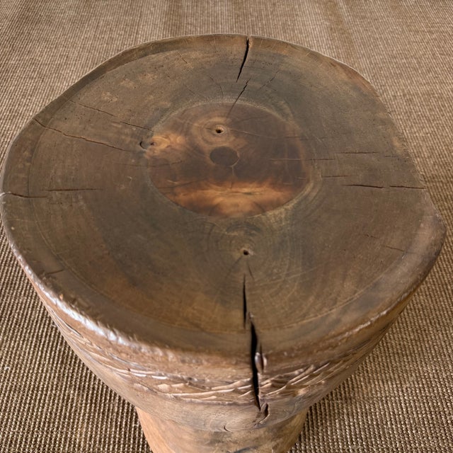Vintage Solid Walnut Reclaimed Side Table 61626e For Sale In Los Angeles - Image 6 of 8