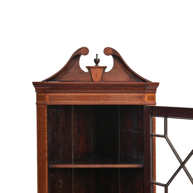 Georgina Mahogany Corner Cabinet with Glazed Upper Section, England, 1800 For Sale - Image 12 of 13