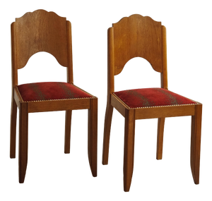 Art Deco Oak Chairs, 1930, Set of 2