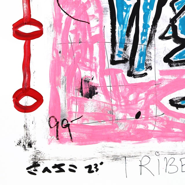 2020s Tall Tail Vessel - Original Pop Street Art Acrylic Painting on Newspaper by Gary John For Sale - Image 5 of 7
