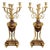 Antique Napoleon III Candelabra/Flambeaux in Gilded Bronze and Red Griotte Marble, France, 19th Century, Set of 2 For Sale