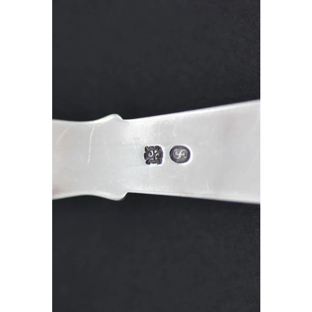 Lotus Cutlery in Silver 830, 1940s, Set of 24 For Sale - Image 11 of 13