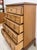 Wood Dixie MCM Tallboy Dresser Woven Drawer Fronts Brass Pulls Vintage Furniture For Sale - Image 7 of 11