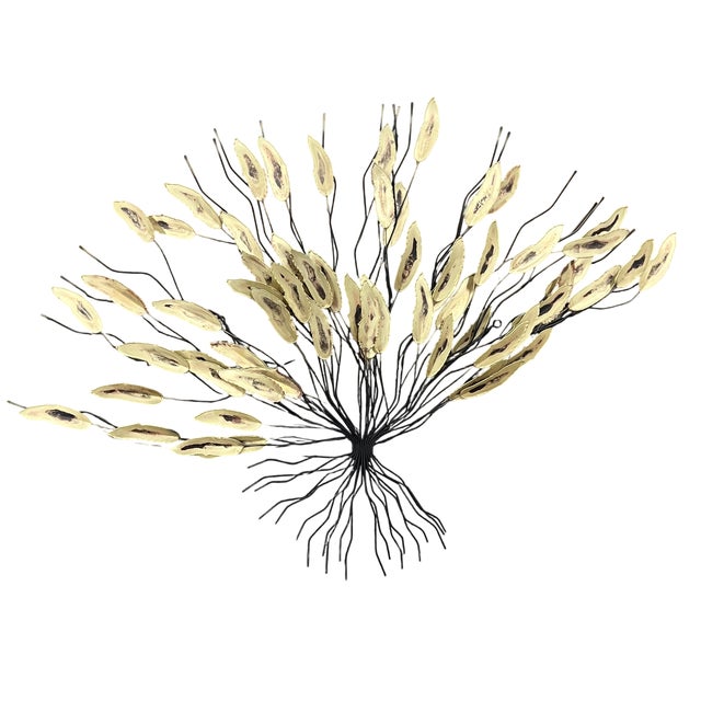 Large tree sculpture with beautiful leaves and roots. Attributed to Curtis Jere