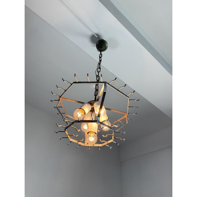 Mid-Century Modern Murano Glass Chandelier in the style of Venini, 1950s For Sale - Image 13 of 16