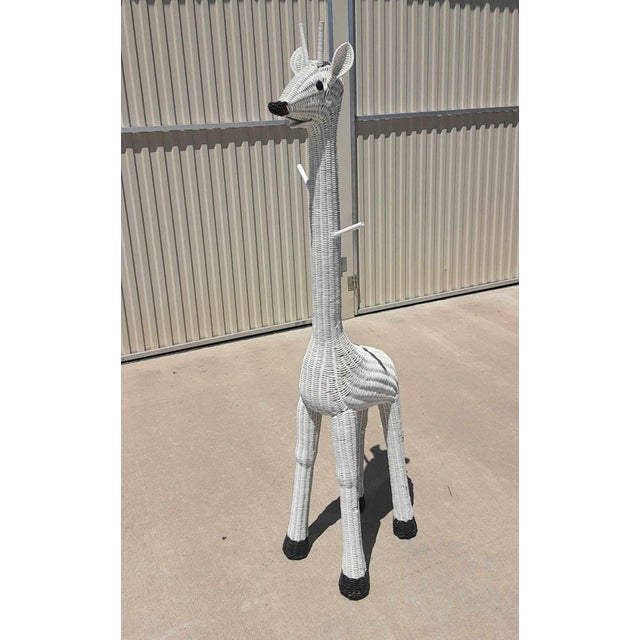 Mid Century Vintage Wicker Giraffe Coat Rack Chairish