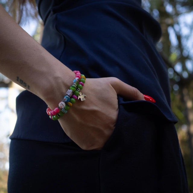 Spring Vibes Angel Charm Colorful Protection Bracelet Set For Sale - Image 4 of 9