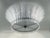 Italian modern flushmount with clear Murano glass leaves hand blown with textured granular effect using Graniglia...