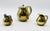 1950s 1950s Los Castillo Taxco Brass & Stone Inlaid Tea Set, Mexican Modernism - Set of 3 For Sale - Image 5 of 18