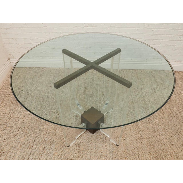 Philippe Jean Mid 20th Century Styled After Philippe Jean French Style Mid-Century Modern Lucite Style Table For Sale - Image 4 of 12